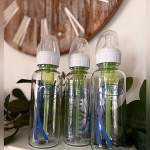Dr. Brown's Natural Flow Options+ Narrow Glass Baby Bottles 8oz 250 ml Set Of 3